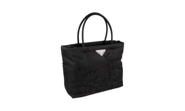 Prada Women's 1BA257 Black Nylon Shopper