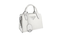 Prada Women's 1BA269 White Saffiano Leather Leather Shoulder Bag