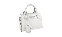 Prada Women's White High-Quality Saffiano Leather Shoulder Bag 1BA269