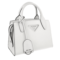 Prada Women's White Saffiano Leather Kristen Shoulder Bag 1BA269