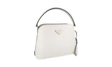 Prada Women's 1BA282 White Saffiano Leather Leather Shoulder Bag