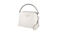 Prada Women's White Saffiano Leather Matinee Shoulder Bag 1BA282