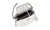 Prada Women's White Saffiano Leather Matinee Shoulder Bag 1BA282