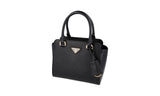 Prada Women's Black High-Quality Saffiano Leather Shoulder Bag 1BA380
