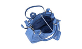 Prada Women's Blue Leather Moon Re-edition Shoulder Bag 1BA381