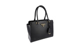Prada Women's 1BA409 Black High-Quality Saffiano Leather Leather Shoulder Bag