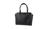 Prada Women's Black Saffiano Leather Shoulder Bag 1BA409