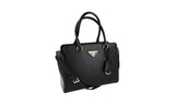 Prada Women's Black Saffiano Leather Shoulder Bag 1BA409