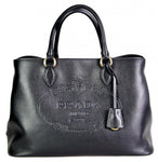 Prada Women's 1BA579 Black Leather Shoulder Bag