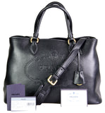 Prada Women's Black Leather Shoulder Bag 1BA579