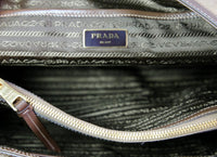 Prada Women's Brown Logo Jacquard Messenger Bag 1BA579