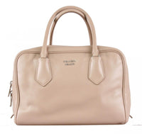 Prada Women's Beige Leather Shoulder Bag 1BB010