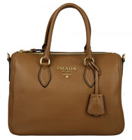 Prada Women's Brown Leather Shoulder Bag 1BB023