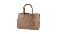 Prada Women's Beige Leather Shoulder Bag 1BB023