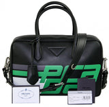 Prada Women's Black Leather Shoulder Bag 1BB045