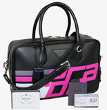 Prada Women's Black Leather Shoulder Bag 1BB045