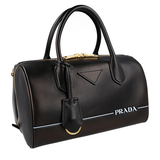 Prada Women's Black Leather Mirage Shoulder Bag 1BB047