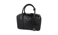 Prada Women's Black Leather Re-edition 2001 Shoulder Bag 1BB092