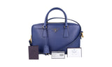Prada Women's Blue Saffiano Leather Shoulder Bag 1BB095