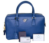 Prada Women's Blue High-Quality Saffiano Leather Shoulder Bag 1BB095