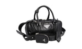 Prada Women's Black Leather Re-edition 2001 Shoulder Bag 1BB098