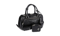 Prada Women's Black Leather Re-edition 2001 Shoulder Bag 1BB099