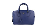 Prada Women's 1BB995 Blue Saffiano Leather Leather Shoulder Bag