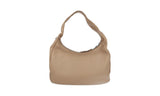 Prada Women's Beige Leather Arque Moon Shoulder Bag 1BC034