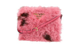 Prada Women's Pink Saffiano Leather Light Frame Shoulder Bag 1BC046
