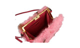Prada Women's Pink High-Quality Saffiano Leather Light Frame Shoulder Bag 1BC046