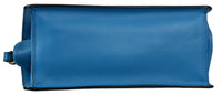Prada Women's Blue Saffiano Leather Light Frame Shoulder Bag 1BC046