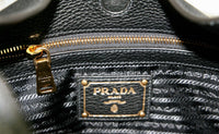 Prada Women's Black Leather Shoulder Bag 1BC051