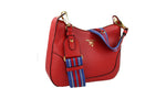 Prada Women's 1BC052 Red Leather Shoulder Bag