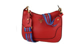 Prada Women's Red Leather Shoulder Bag 1BC052