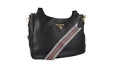 Prada Women's 1BC068 Black Leather Shoulder Bag