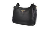 Prada Women's Black Leather Shoulder Bag 1BC068