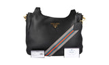 Prada Women's Black Leather Shoulder Bag 1BC068