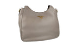 Prada Women's Grey Leather Shoulder Bag 1BC068