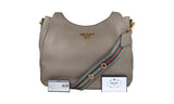 Prada Women's Grey Leather Shoulder Bag 1BC068