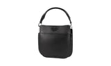 Prada Women's Black Leather Margit Monochrome Shoulder Bag 1BC082