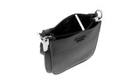 Prada Women's Black Leather Margit Monochrome Shoulder Bag 1BC082