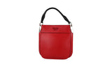 Prada Women's Red High-Quality Saffiano Leather Margit Shoulder Bag 1BC082