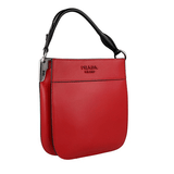 Prada Women's Red Saffiano Leather Margit Shoulder Bag 1BC082
