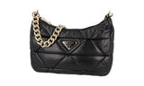 Prada Women's Black Leather Re-edition Spectrum Padded Shoulder Bag 1BC157