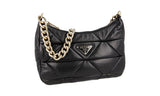 Prada Women's Black Leather Re-edition Spectrum Padded Shoulder Bag 1BC157