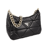 Prada Women's Black Leather Re-edition Spectrum Padded Shoulder Bag 1BC157