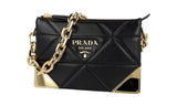 Prada Women's Black Leather Shoulder Bag 1BC177