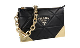 Prada Women's Black Leather Shoulder Bag 1BC177