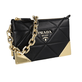 Prada Women's Black Leather Shoulder Bag 1BC177