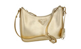 Prada Women's Gold Saffiano Leather Shoulder Bag 1BC204
